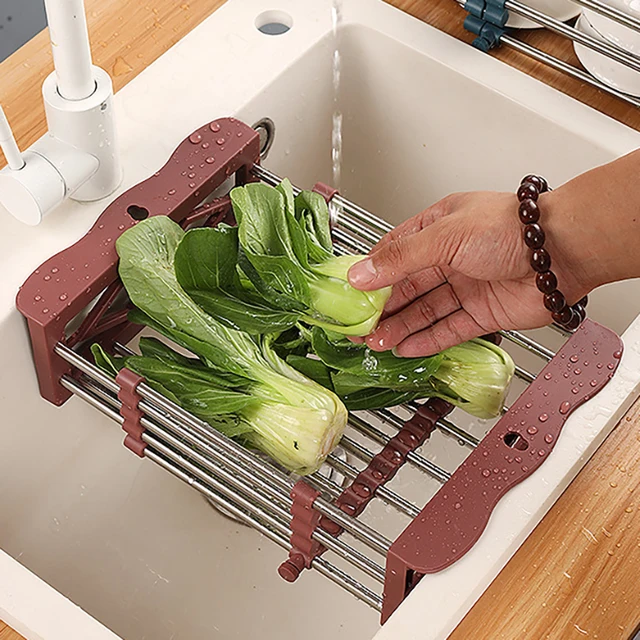 Kitchen Sink Rack & Drainer Adjustable Stainless Steel