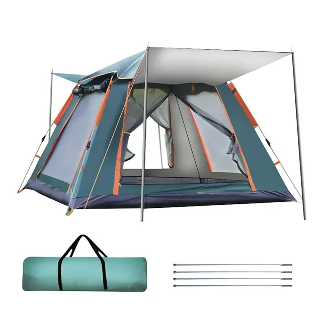 Adorable 4-6 Person Outdoor Pop-Up Camping Tent with Canopy – Quick Setup, Portable & Durable