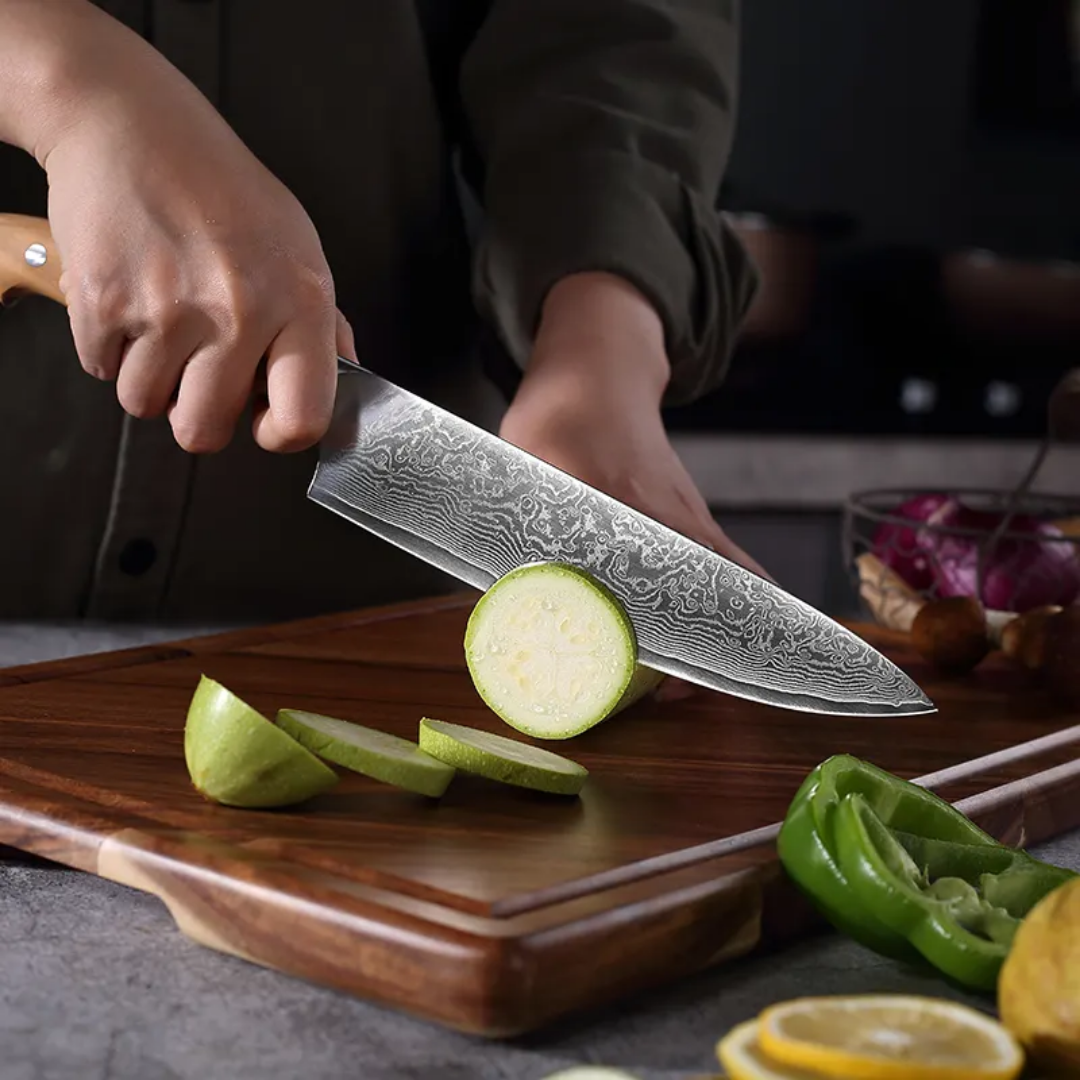 New Arrival – 8 Inch Chef’s Knife | 67-Layer Damascus Steel with Olive Wood Handle – Customized & Ultra
