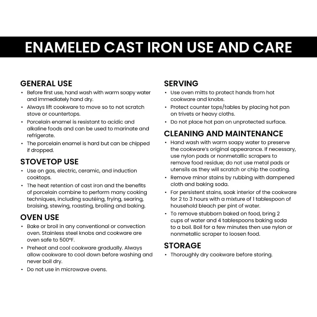 Cook like a pro with this durable 26cm Enamel Coated Cast Iron Fry Pan,