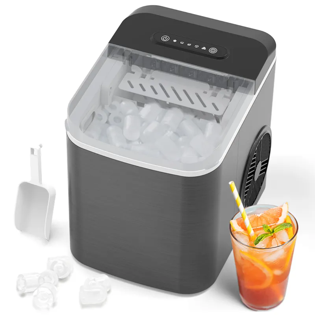 Portable Stainless Steel Ice Maker – 12kg/24h