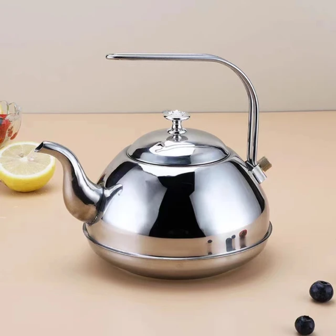 Brew your tea in style with this elegant 1.5L Stainless Steel Teapot