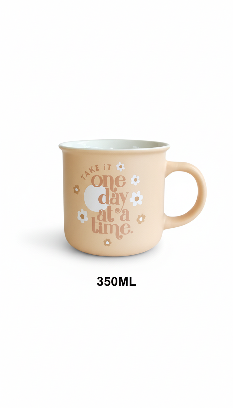 Take It One Day At A Time" Inspirational Mug 350ML