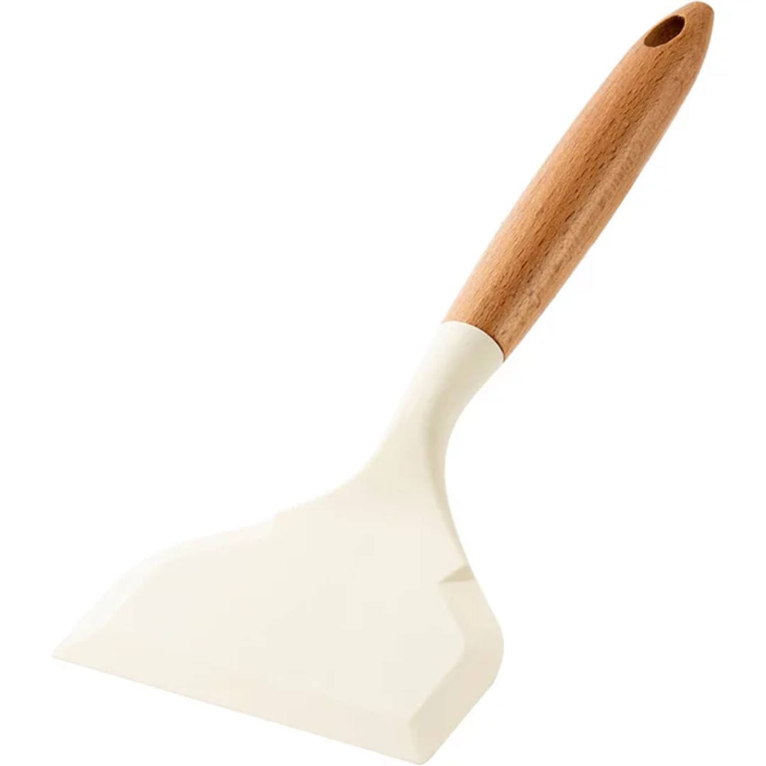 Premium Silicone Spatula – Heat-Resistant & Non-Stick Natural Wood in Multiple Colours