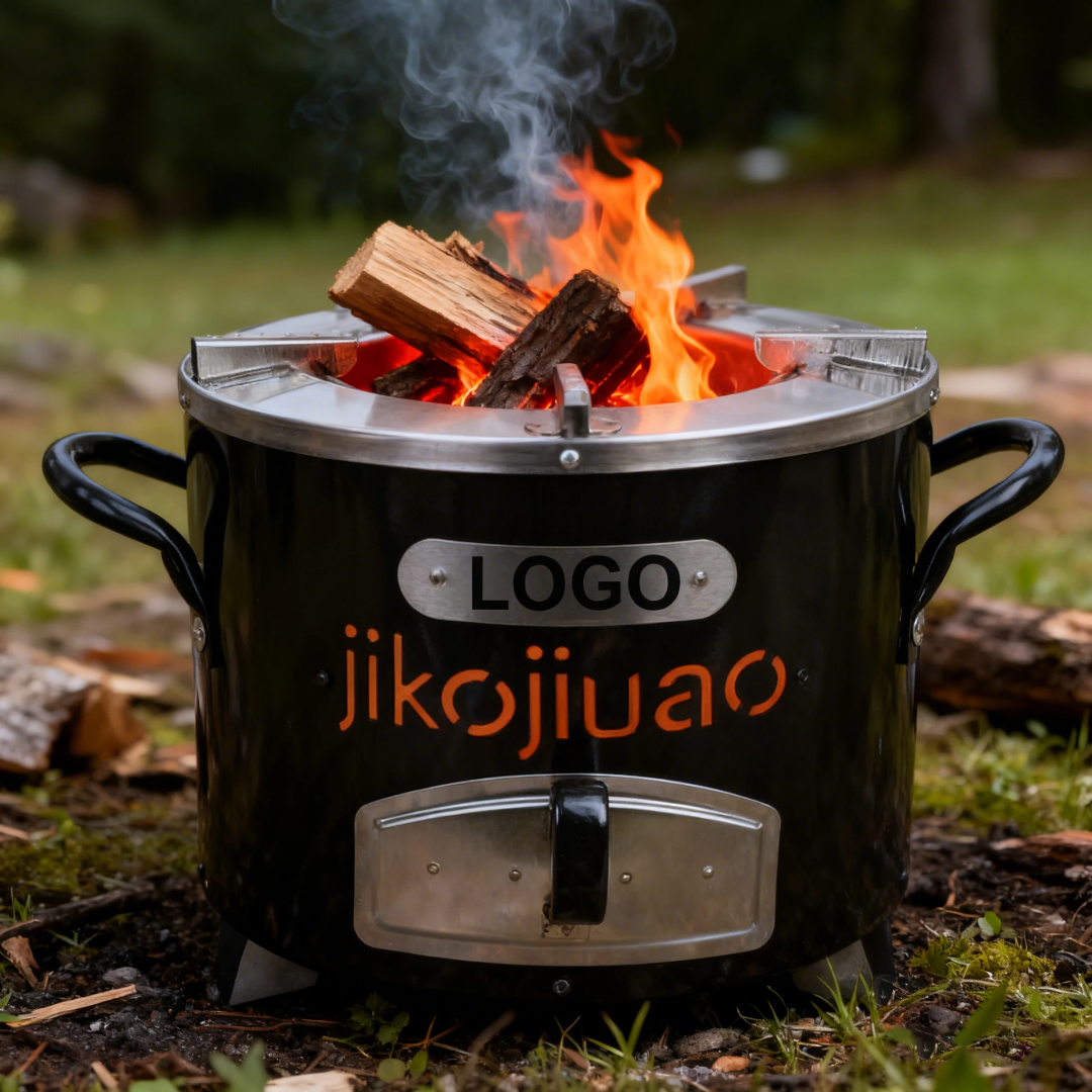 Eco-Friendly Charcoal & Wood Camping Stove – Stainless Steel Outdoor Cooker