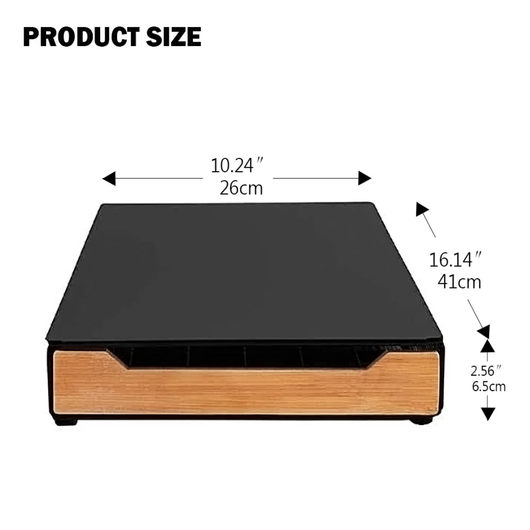 Ultimate Coffee Capsule Organizer | Space-Saving Bamboo & Matte Black Drawer