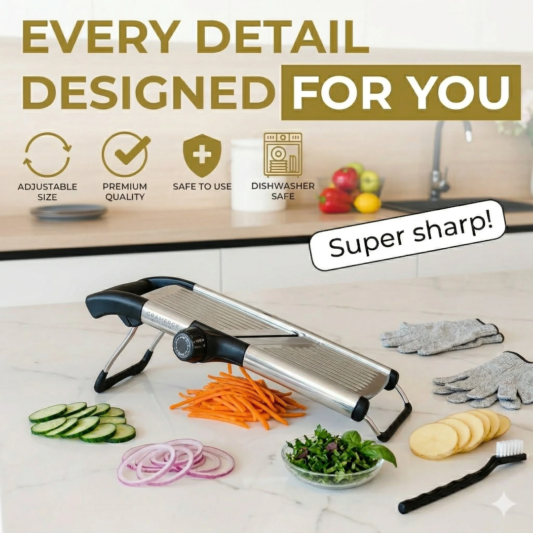 Multi-Functional Mandoline Vegetable Slicer & Chopper