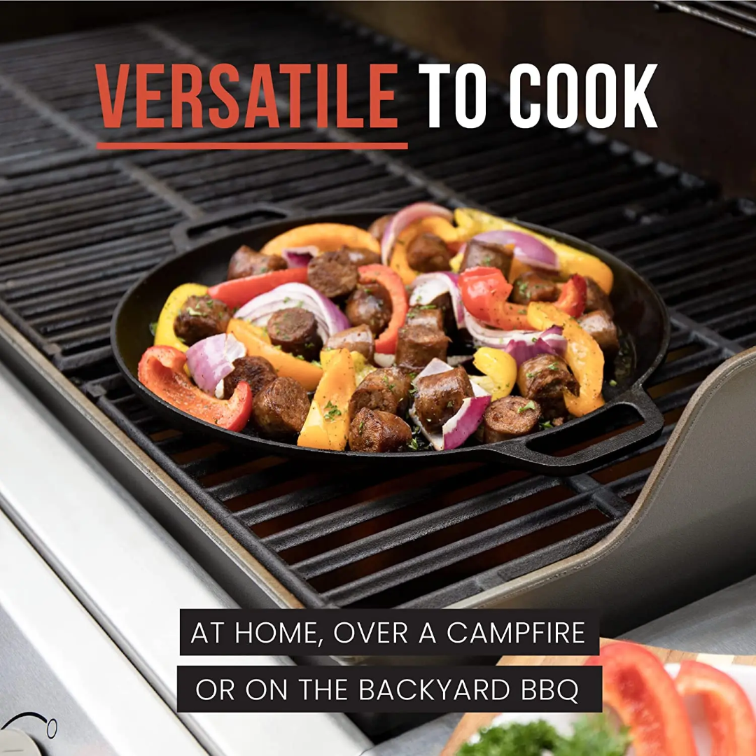Iron Clad Culinary Artisan 33 x 4.5 cm Dual-Handle Cast Iron Skillet