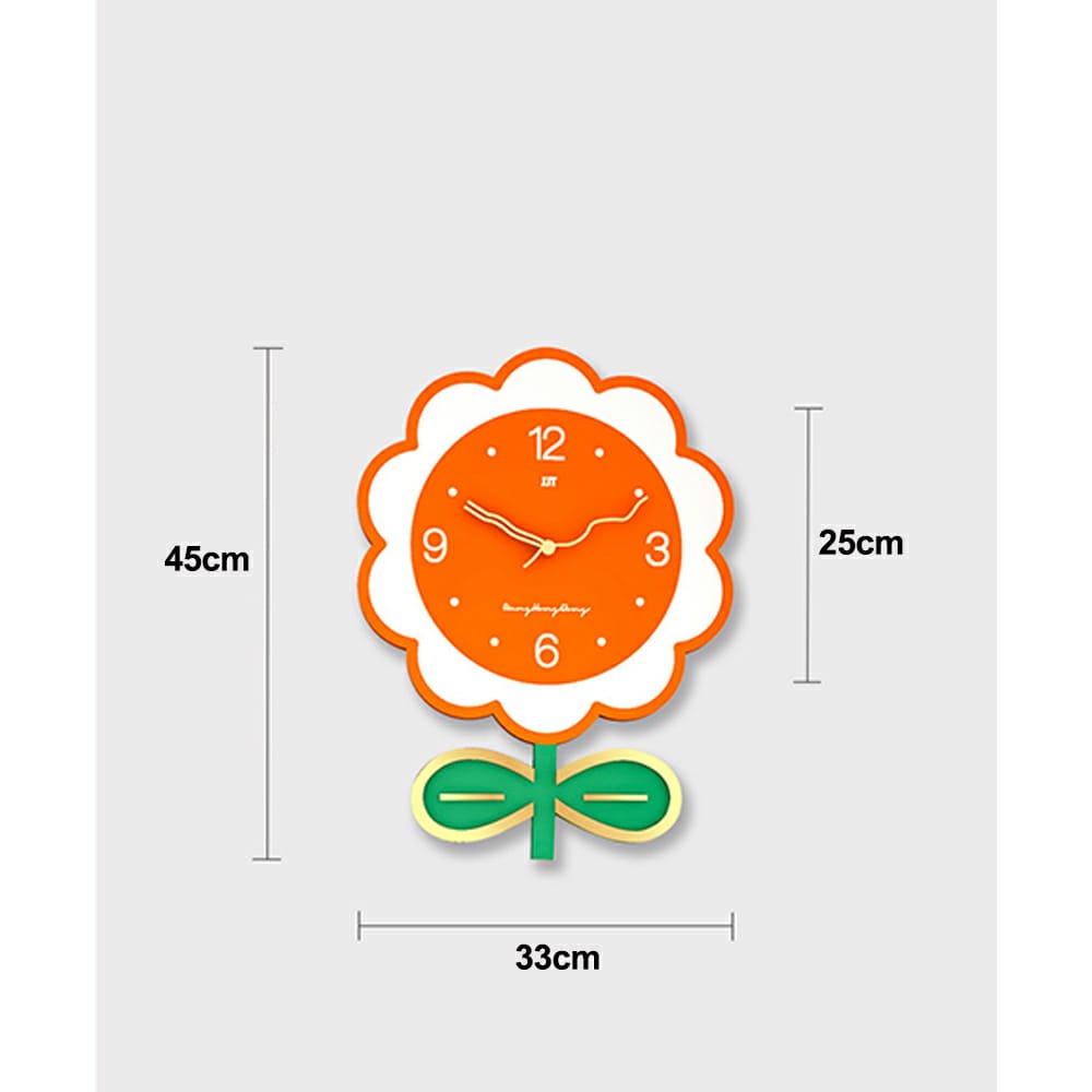 Flower clock 🌼 Brighten Your Walls with the Sunny Flower Wall Clock! 🌻