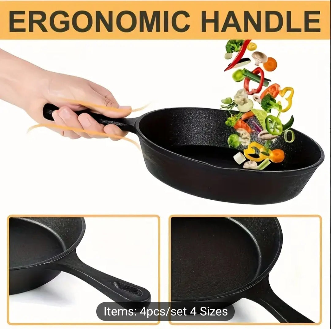 Premium Cast Iron Frying Pan – Non-Stick Skillet for Induction & All Cooktops (16/20/26/30cm)
Perfect for Breakfast, Omelettes, Pancakes & More