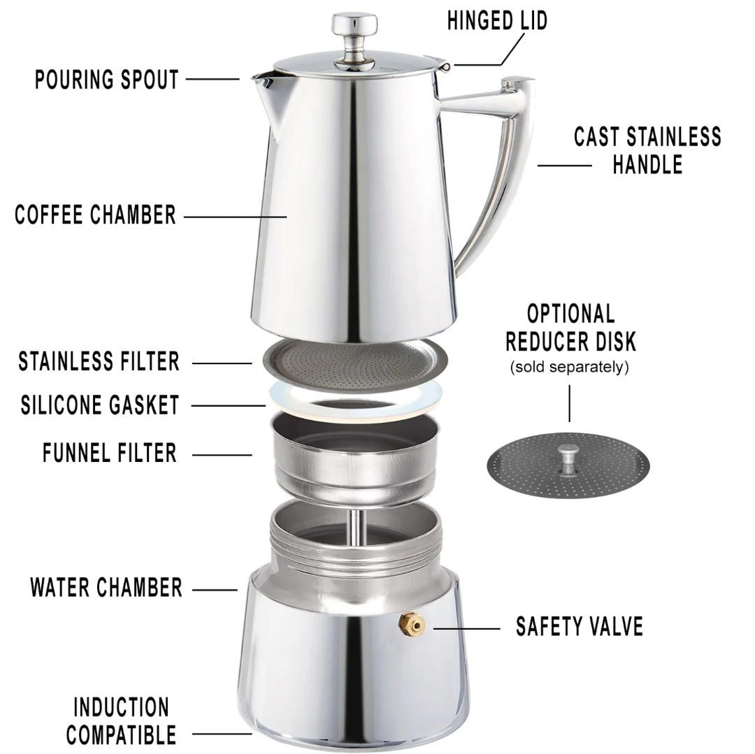 Moka Stainless Steel Coffee Maker