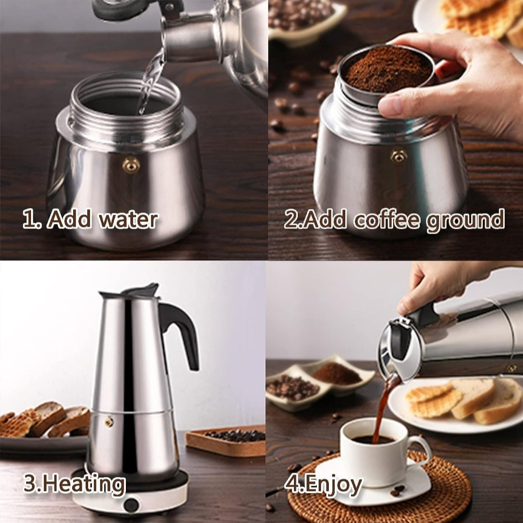 Moka Stainless Steel Coffee Maker