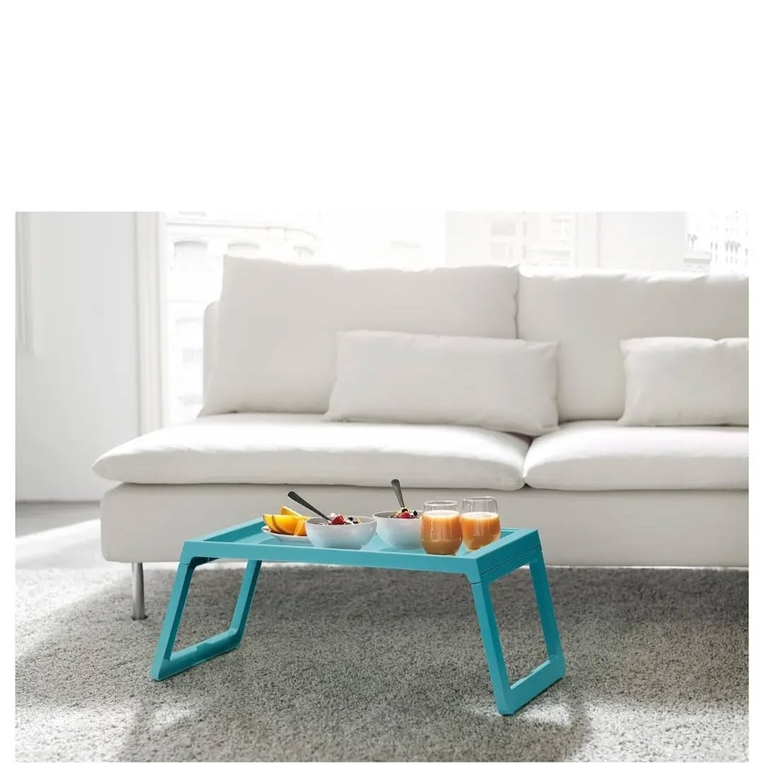 IKEA Bed Tray – Turquoise & White