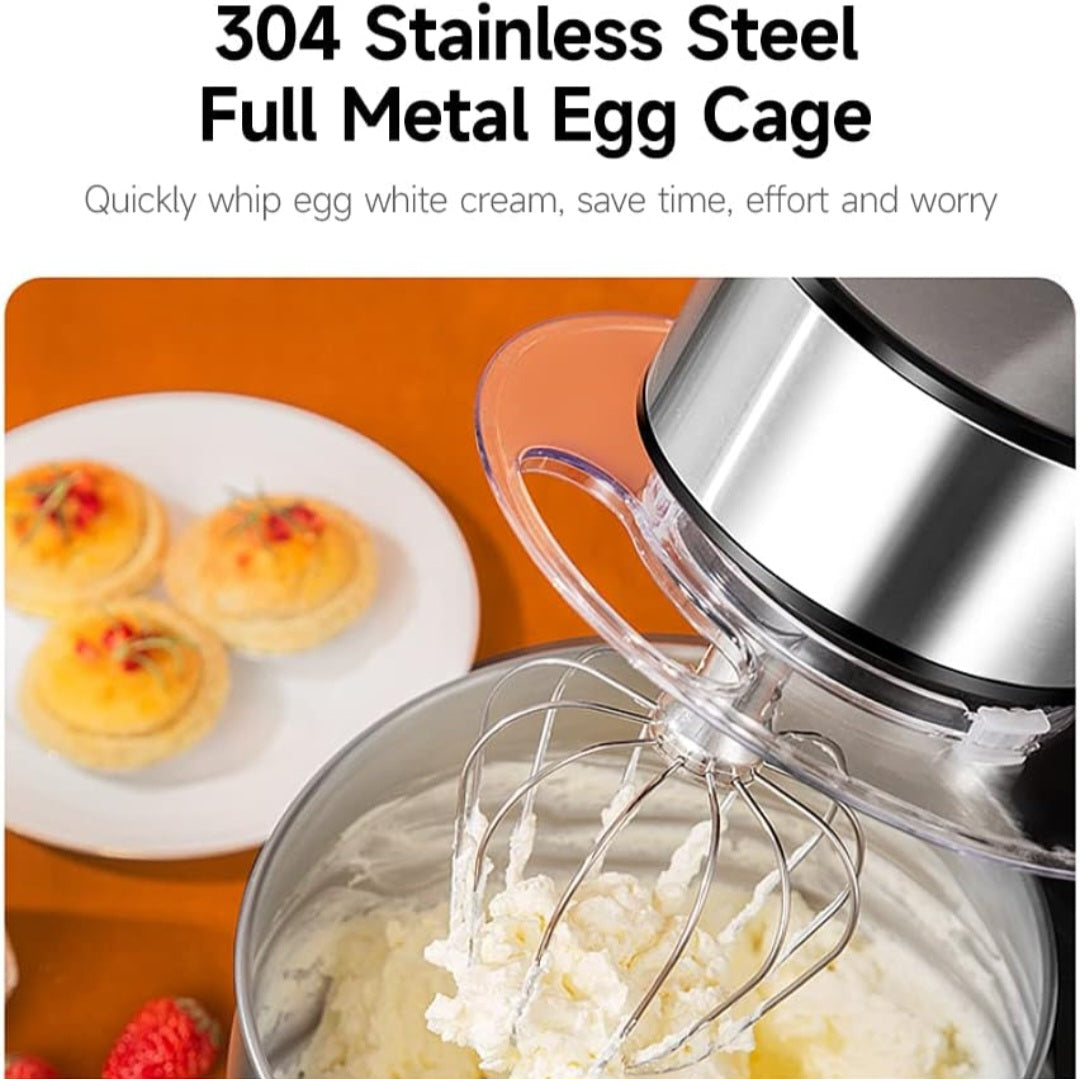 Cook Machine Household Mini Dough Mixer 6 Speed Super Large Digital Display LCD 6L Stainless Steel Bowl Noise Small Automatic Kneading Mixer Electric Egg Beater