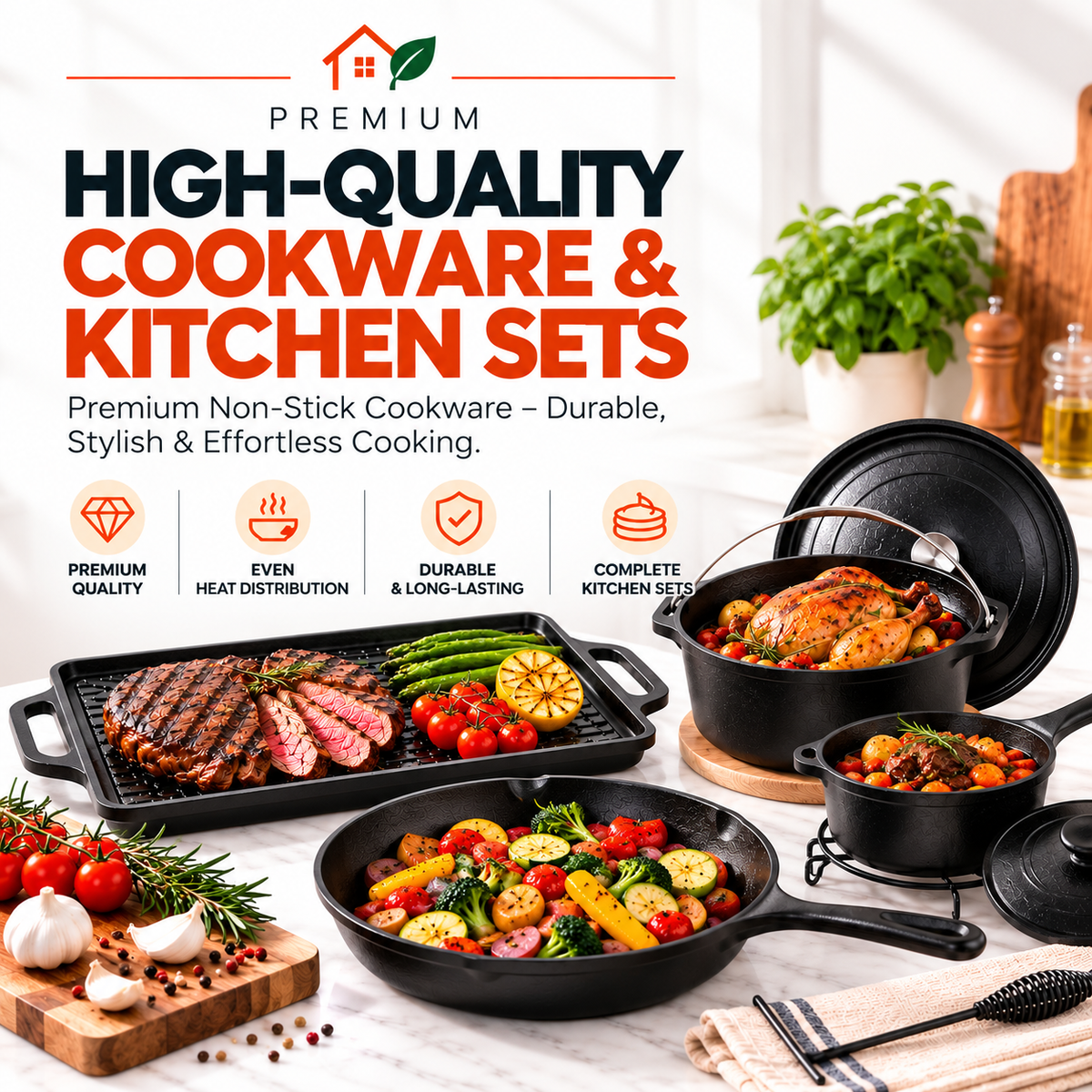 High-Quality Cookware & Kitchen Sets