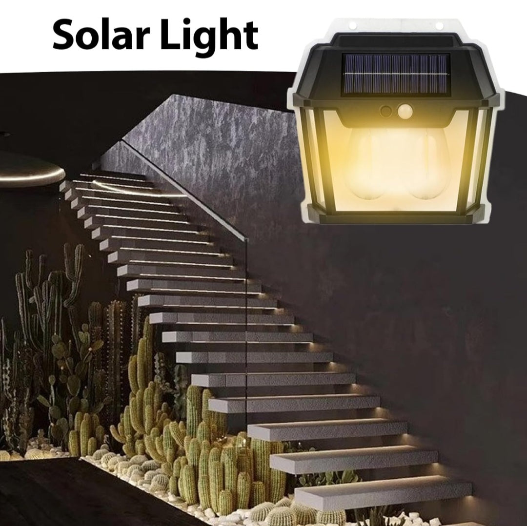 Solar Wall Lamp with Motion Sensor & Remote Control – Outdoor LED Light for Garden & Yard