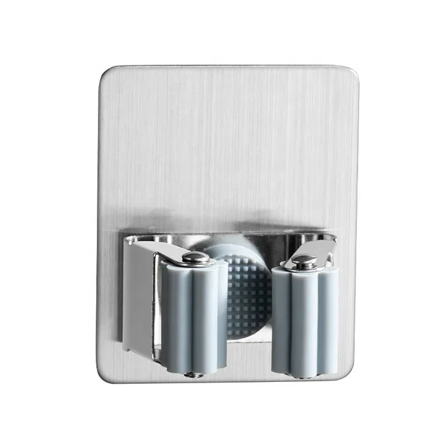 Wall-Mounted Broom & Mop Holder – No-Drill, Space-Saving Organizer