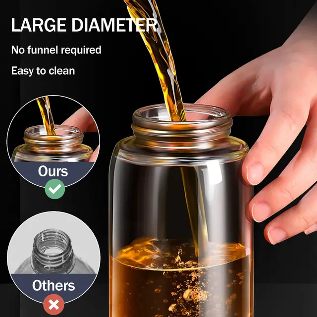 300ml Oil Sprayer for Kitchen Cooking, Oil Dispenser Glass Bottle.