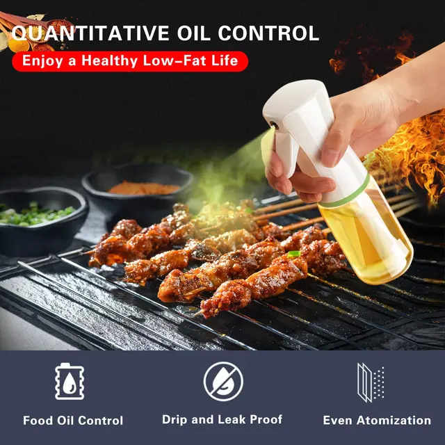 300ml Oil Sprayer for Kitchen Cooking, Oil Dispenser Glass Bottle.