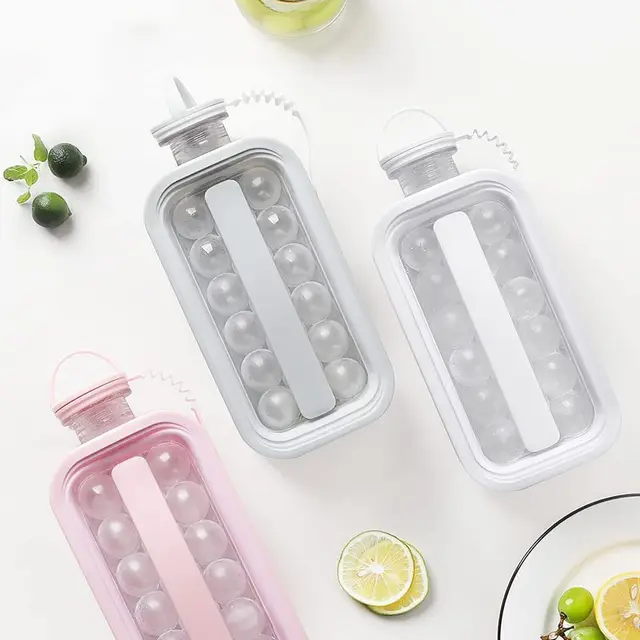 Ice Ball Maker Bottle – BPA-Free Portable Round Ice Cube Mold