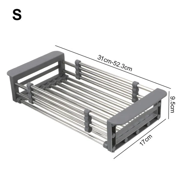Kitchen Sink Rack & Drainer Adjustable Stainless Steel