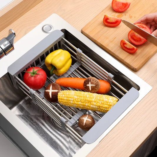 Kitchen Sink Rack & Drainer Adjustable Stainless Steel