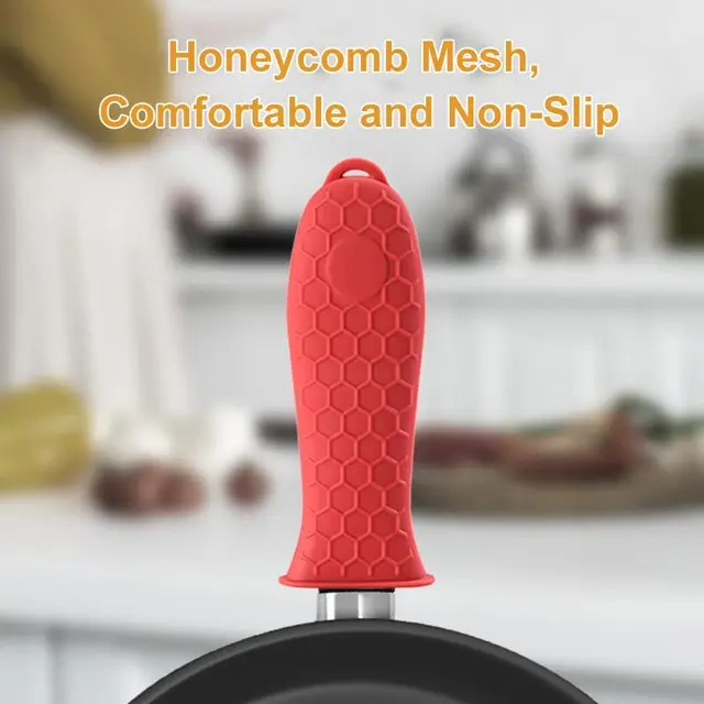 Non-Slip Silicone Hot Handle Holder – Heat-Resistant Grip for Cast Iron Skillets, frying pans