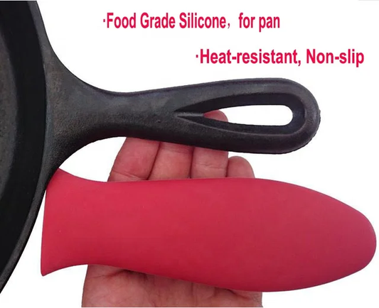 Non-Slip Silicone Hot Handle Holder – Heat-Resistant Grip for Cast Iron Skillets, frying pans