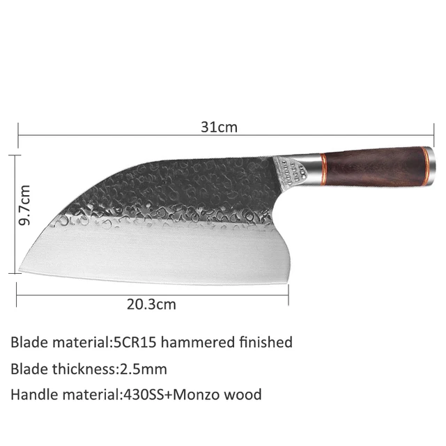 Premium Forged Carbon Steel Chef Knife with Sheath – Professional Quality