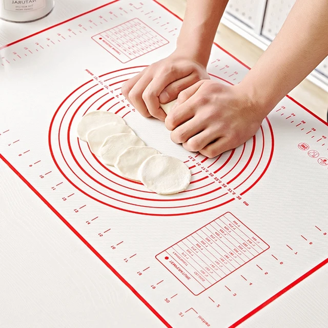 60x40 Non-Stick Silicone Baking Mat Dough rolling Mat kneading Pad Sheet Glass Fiber Rolling Dough Large Size for Cake Macaron Kitchen Tools