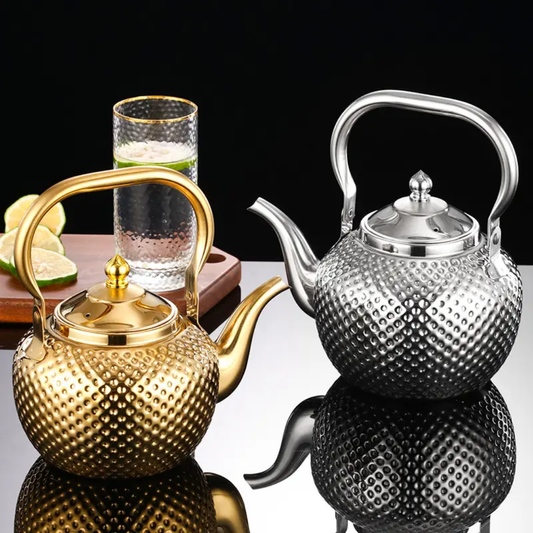 Brew your tea in style with this elegant Stainless Steel Teapot