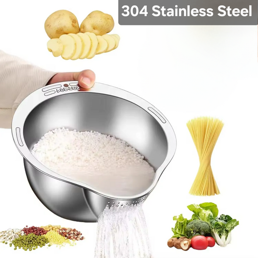 304 Stainless Steel Colander Strainer Bowl – Stackable & Versatile