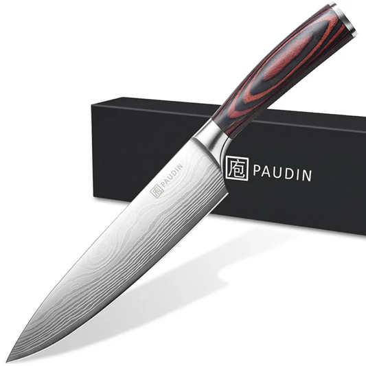 AMZ Best Seller 8 Inch Chef's Knife – Pakkawood Handle & Stainless Steel Blade