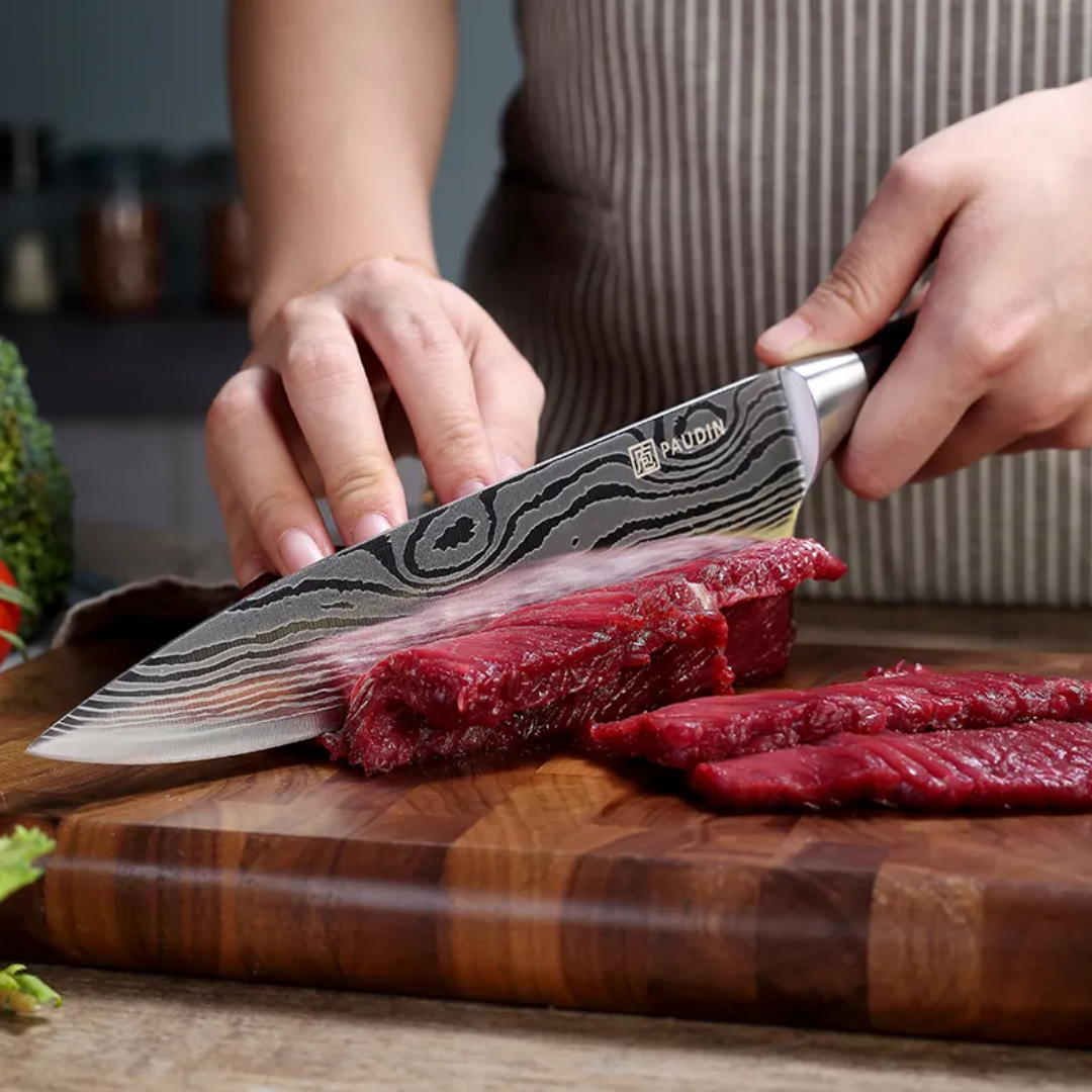 AMZ Best Seller 8 Inch Chef's Knife – Pakkawood Handle & Stainless Steel Blade
