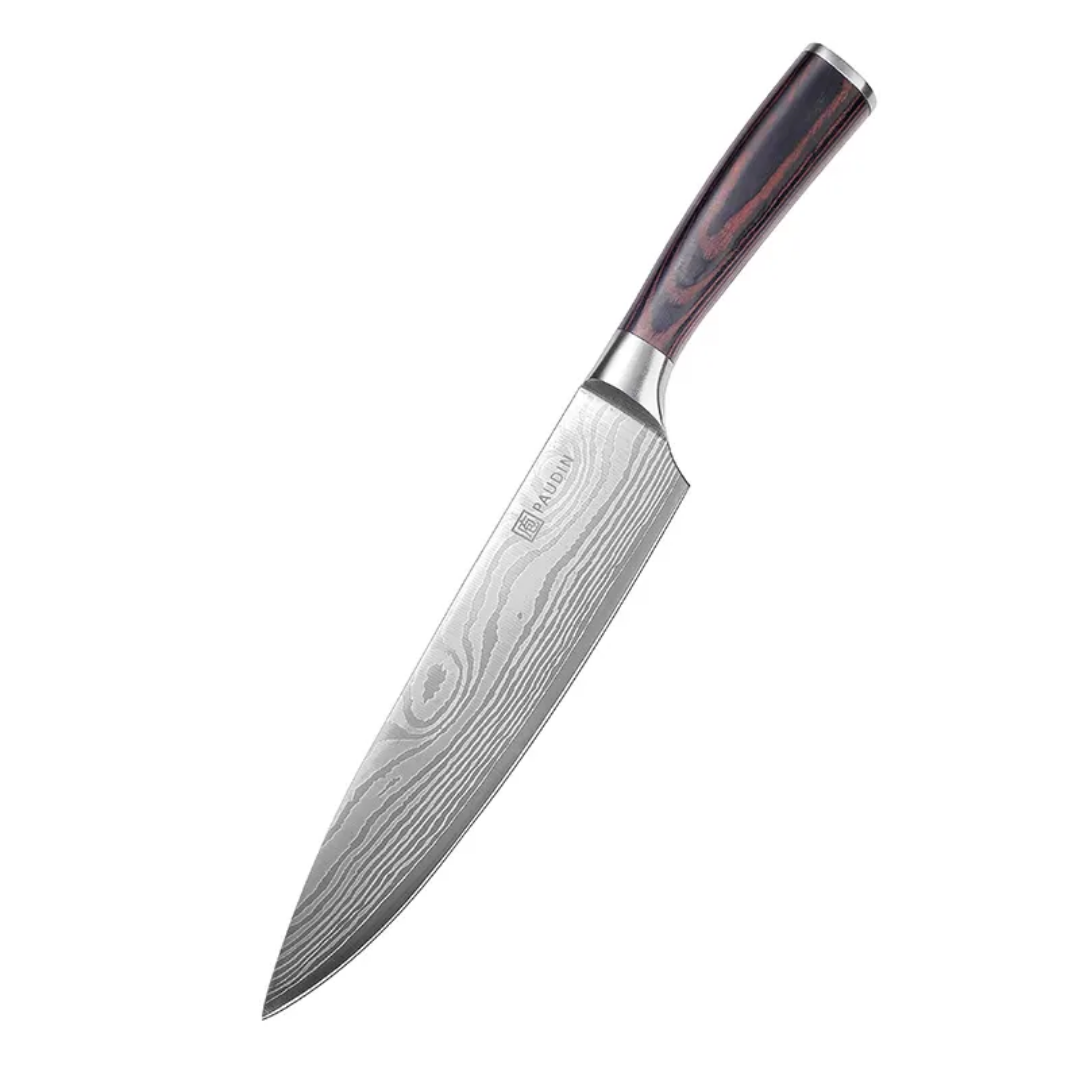 AMZ Best Seller 8 Inch Chef's Knife – Pakkawood Handle & Stainless Steel Blade
