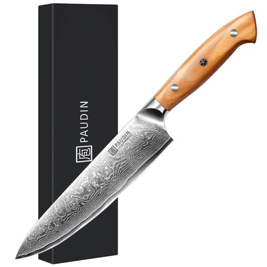 New Arrival – 8 Inch Chef’s Knife | 67-Layer Damascus Steel with Olive Wood Handle – Customized & Ultra