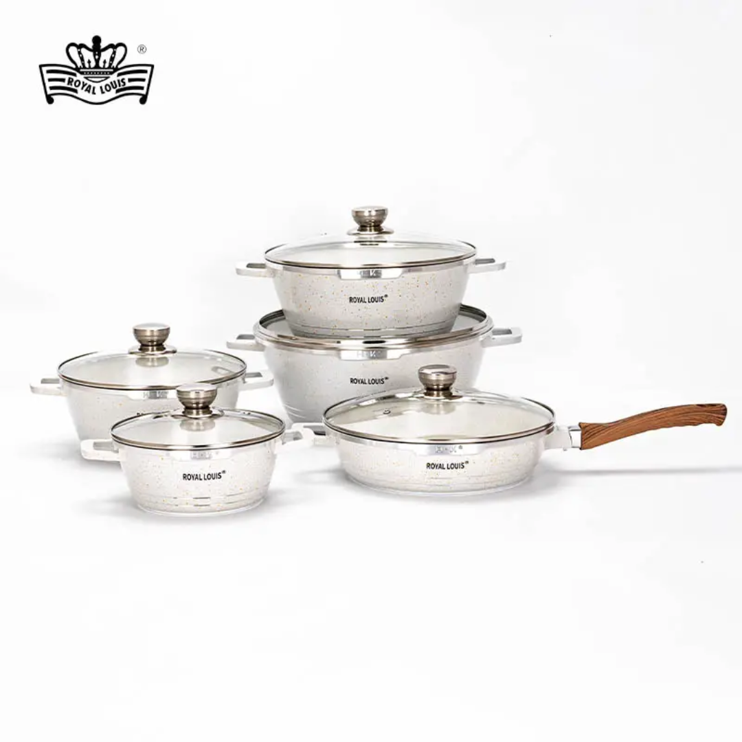 Multi-Color Hot Sale 16PCS Granite Marble Stone Cookware Set
