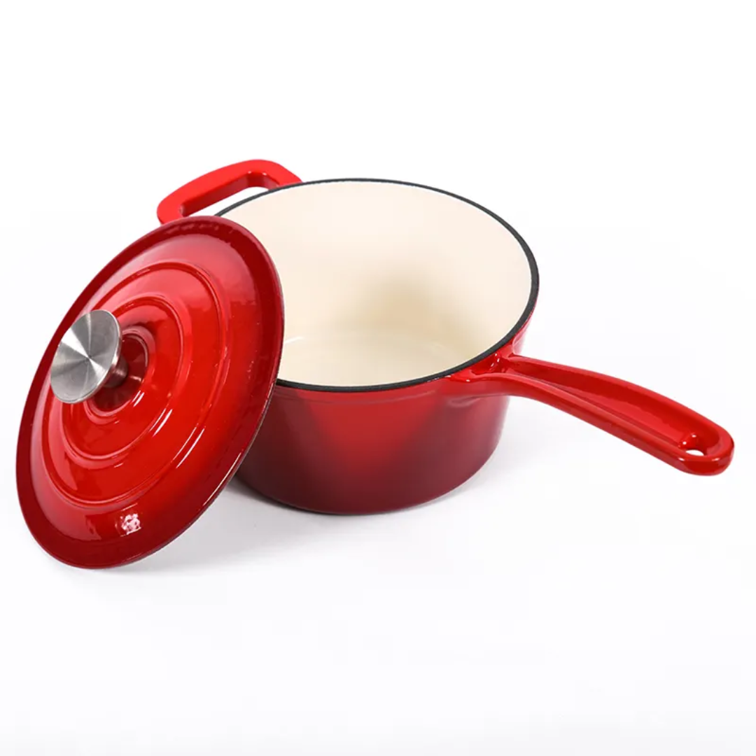 Smartpan Enamel Cast Iron Red Sauce Pan – 19cm