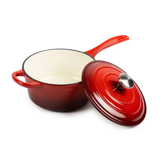 Smartpan Enamel Cast Iron Red Sauce Pan – 19cm