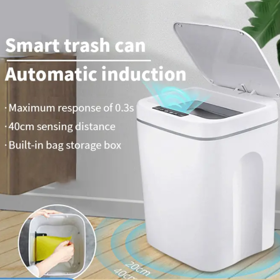 Smart Touch-Control Garbage Can – 16L High Capacity