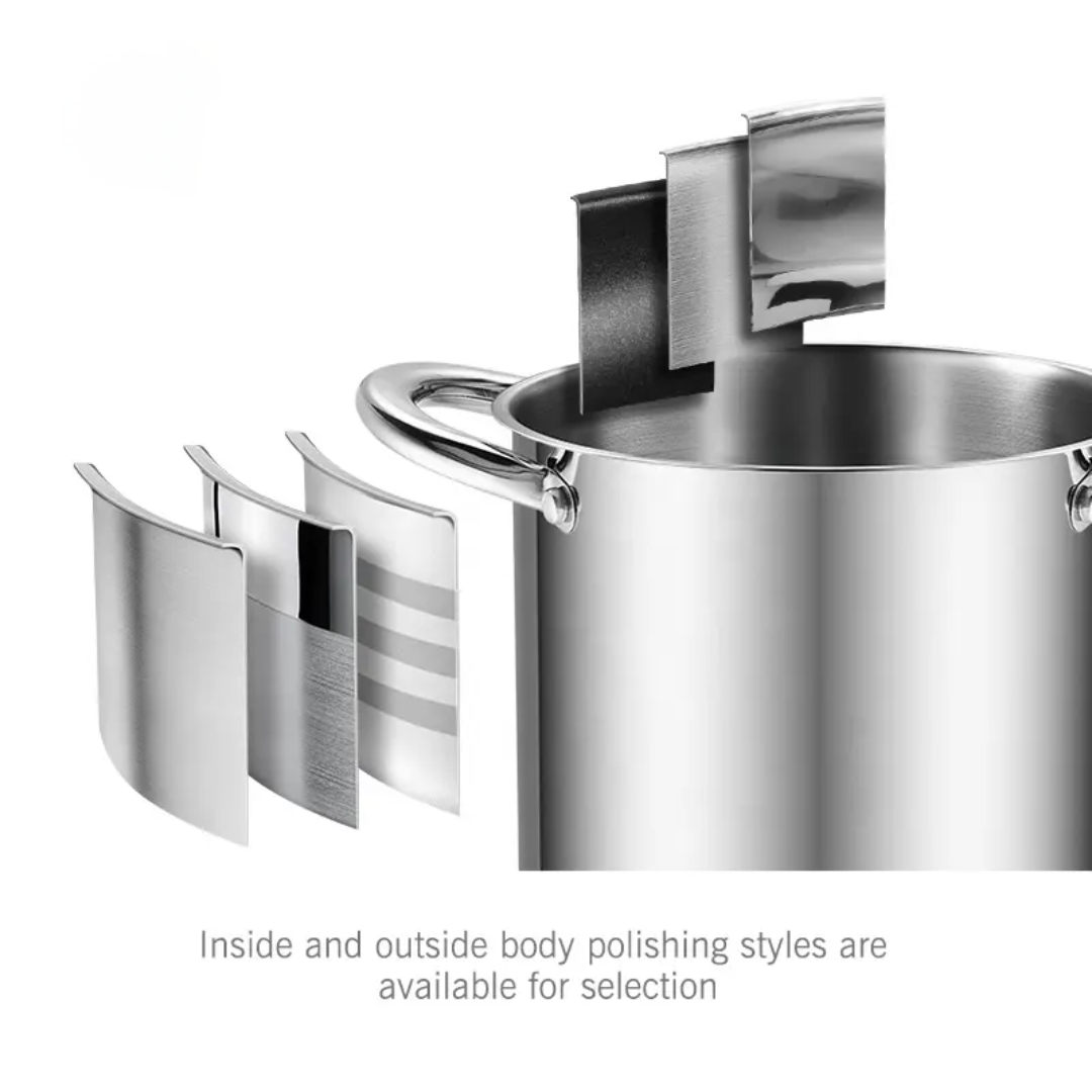 Premium 3-Ply Stainless Steel Frying Pot with Mish and lid