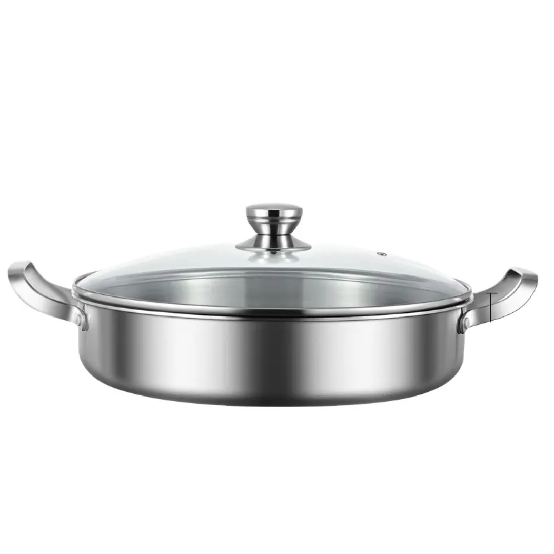 Premium Stainless Steel Cooking Pot – SUS 316 with Glass Lid