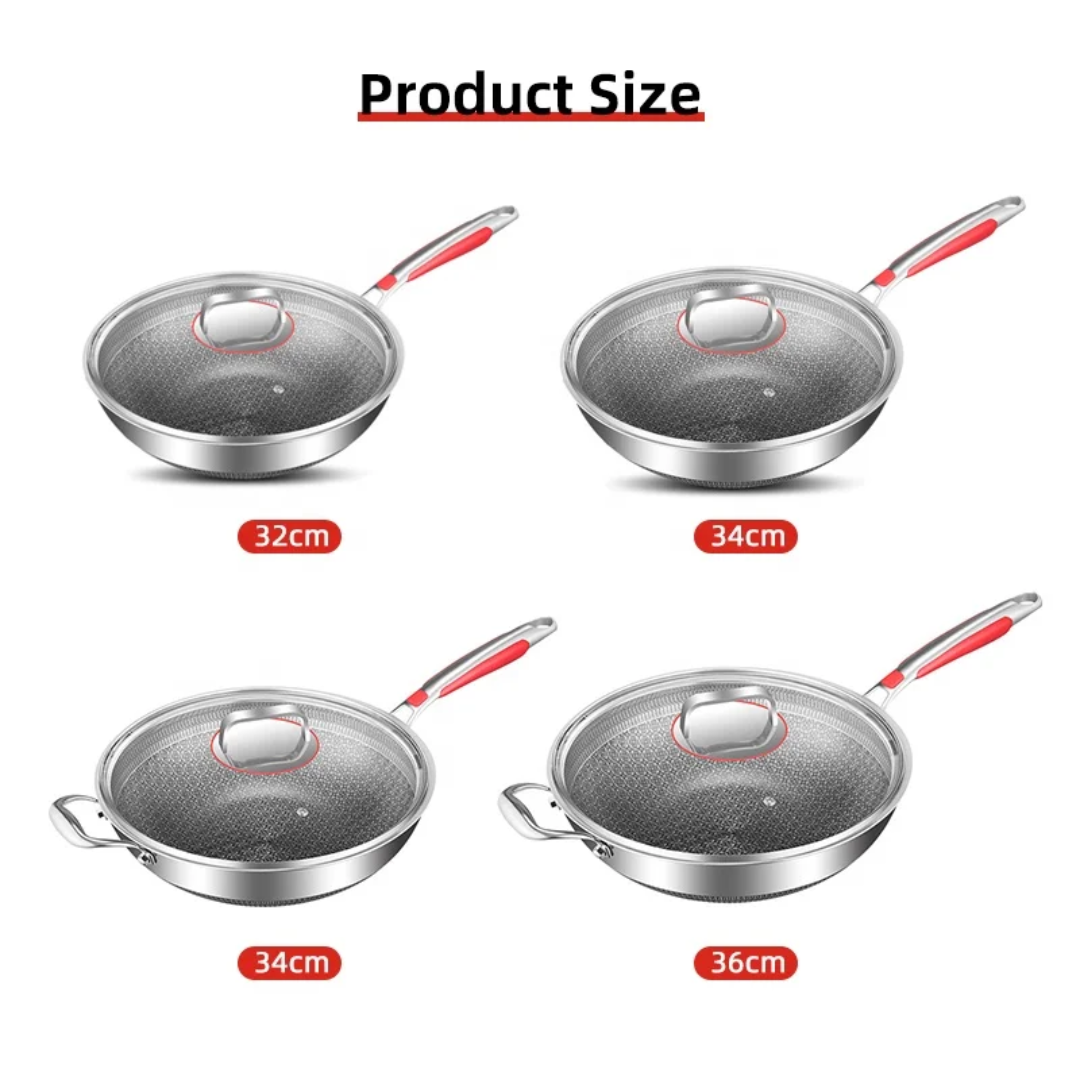 316 SUS Super Quality Wok – Available in 3 Sizes: 32cm, 34cm, 36cm