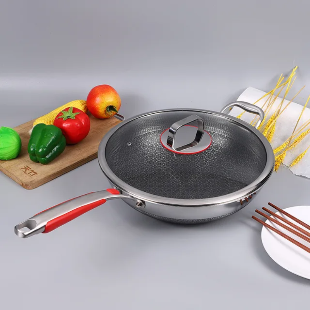 316 SUS Super Quality Wok – Available in 3 Sizes: 32cm, 34cm, 36cm