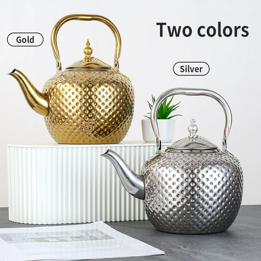 Brew your tea in style with this elegant Stainless Steel Teapot