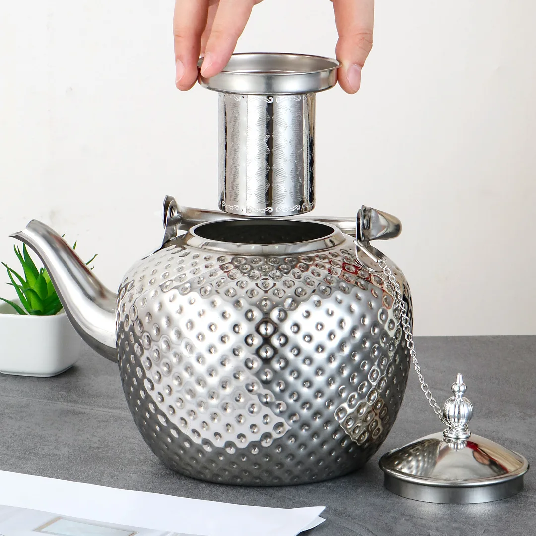Brew your tea in style with this elegant Stainless Steel Teapot
