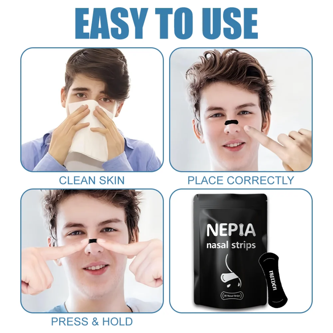 Breathe Easier with Our Advanced Nasal Strips Pack of 30 pieces