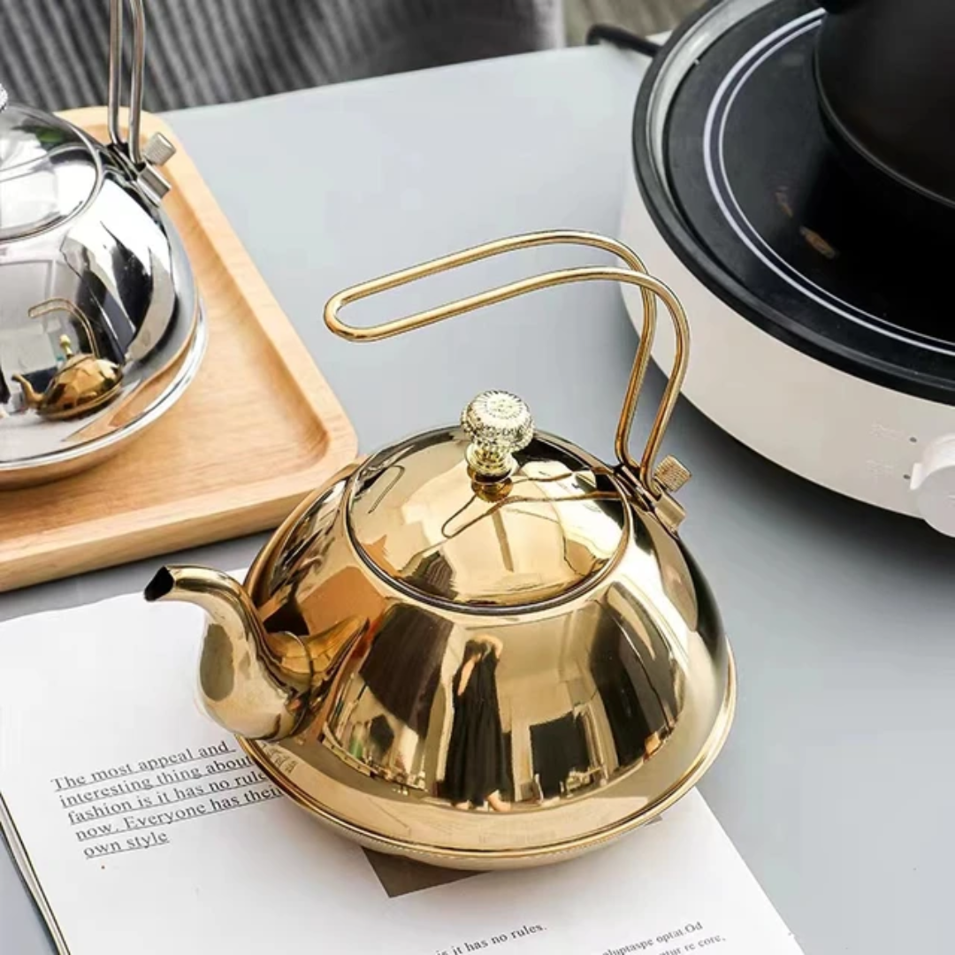 Brew your tea in style with this elegant 1.5L Stainless Steel Teapot
