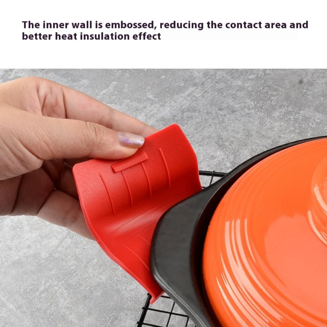 2 pieces of Silicone Heat-Resistant Clamps Safe, Secure, and Stylish: The Silicone Handle Solution
