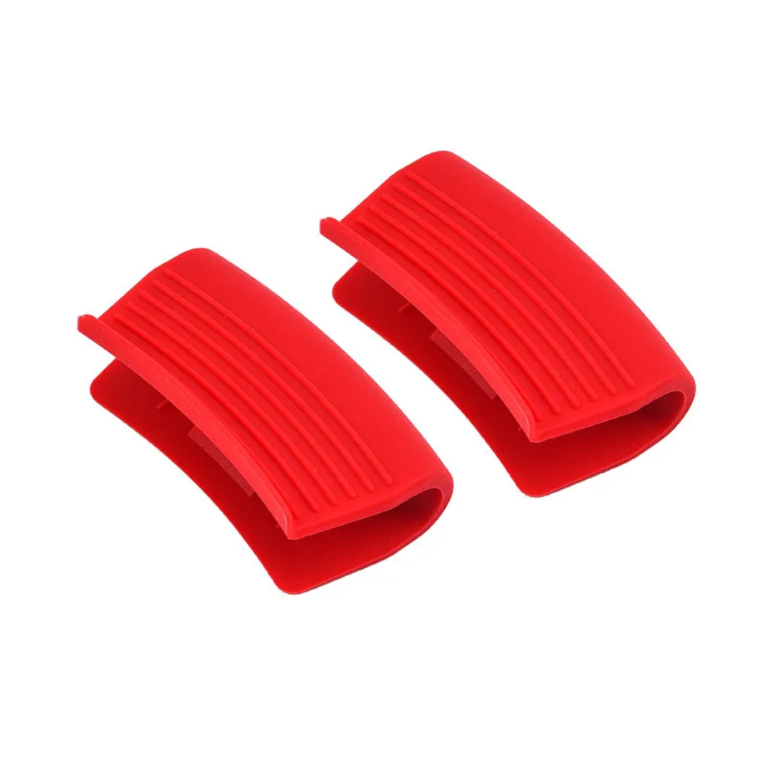 2 pieces of Silicone Heat-Resistant Clamps Safe, Secure, and Stylish: The Silicone Handle Solution
